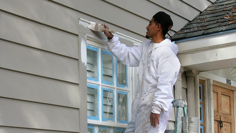 Exterior finishing and painting work